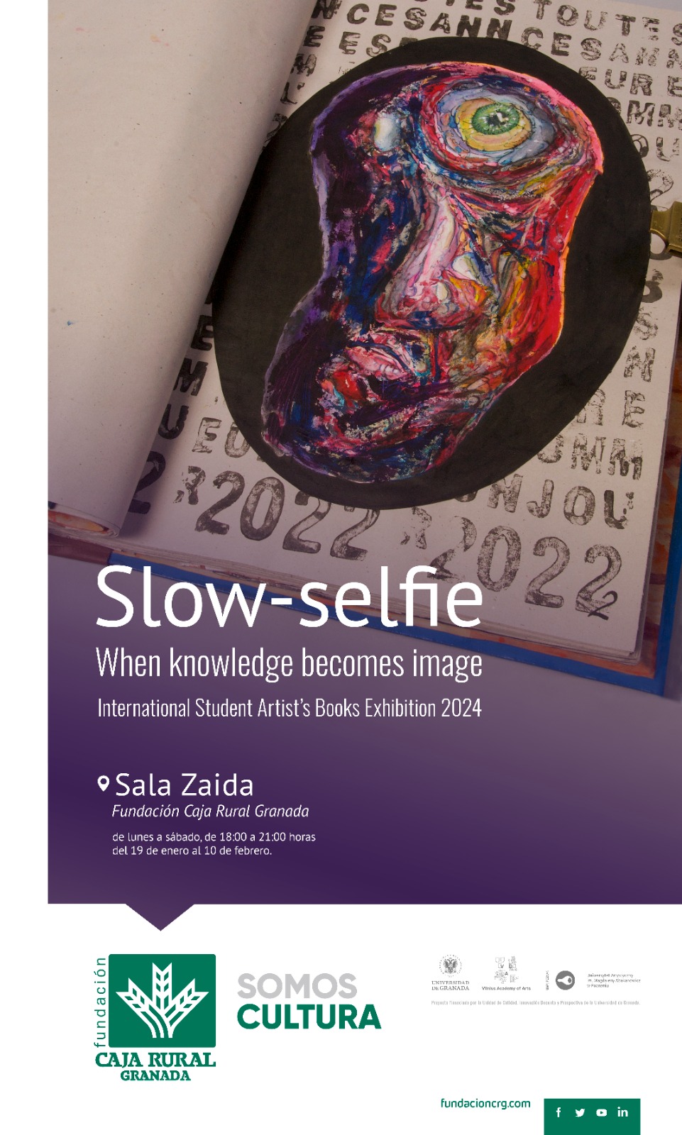 Cartel de la Exposición Slow-selfie. When knoledge becomes image